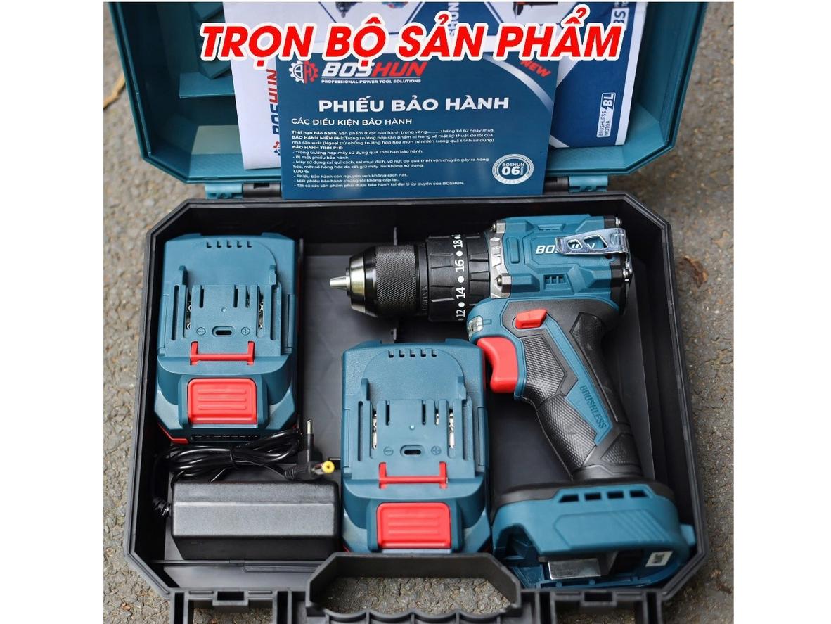 Tổng quan Máy khoan pin 3 chức năng Boshun BS-ID2110BL
