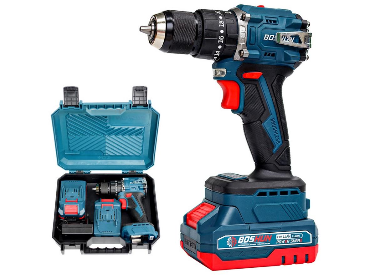 Tổng quan Máy khoan pin 3 chức năng Boshun BS-ID2110BL