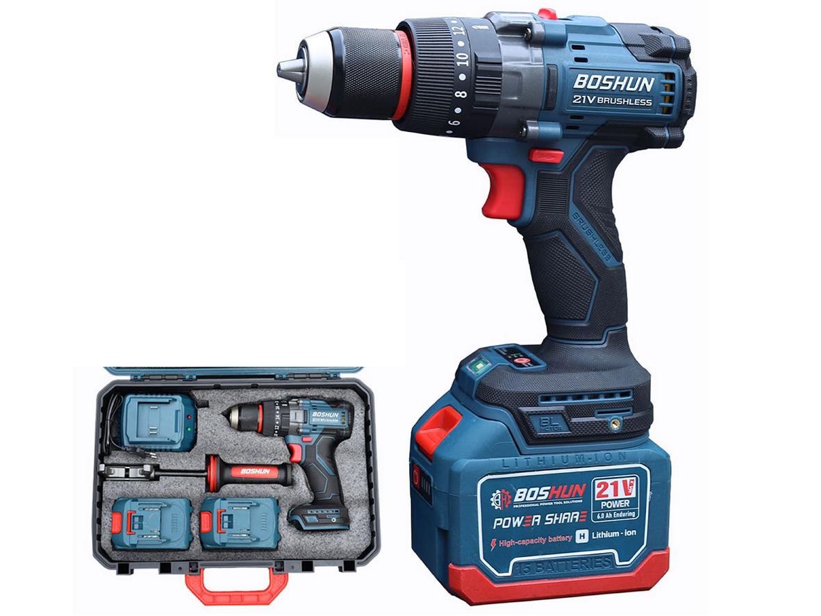 Tổng quan Máy khoan pin Boshun BS-ID135AK (2 pin, 1 sạc)