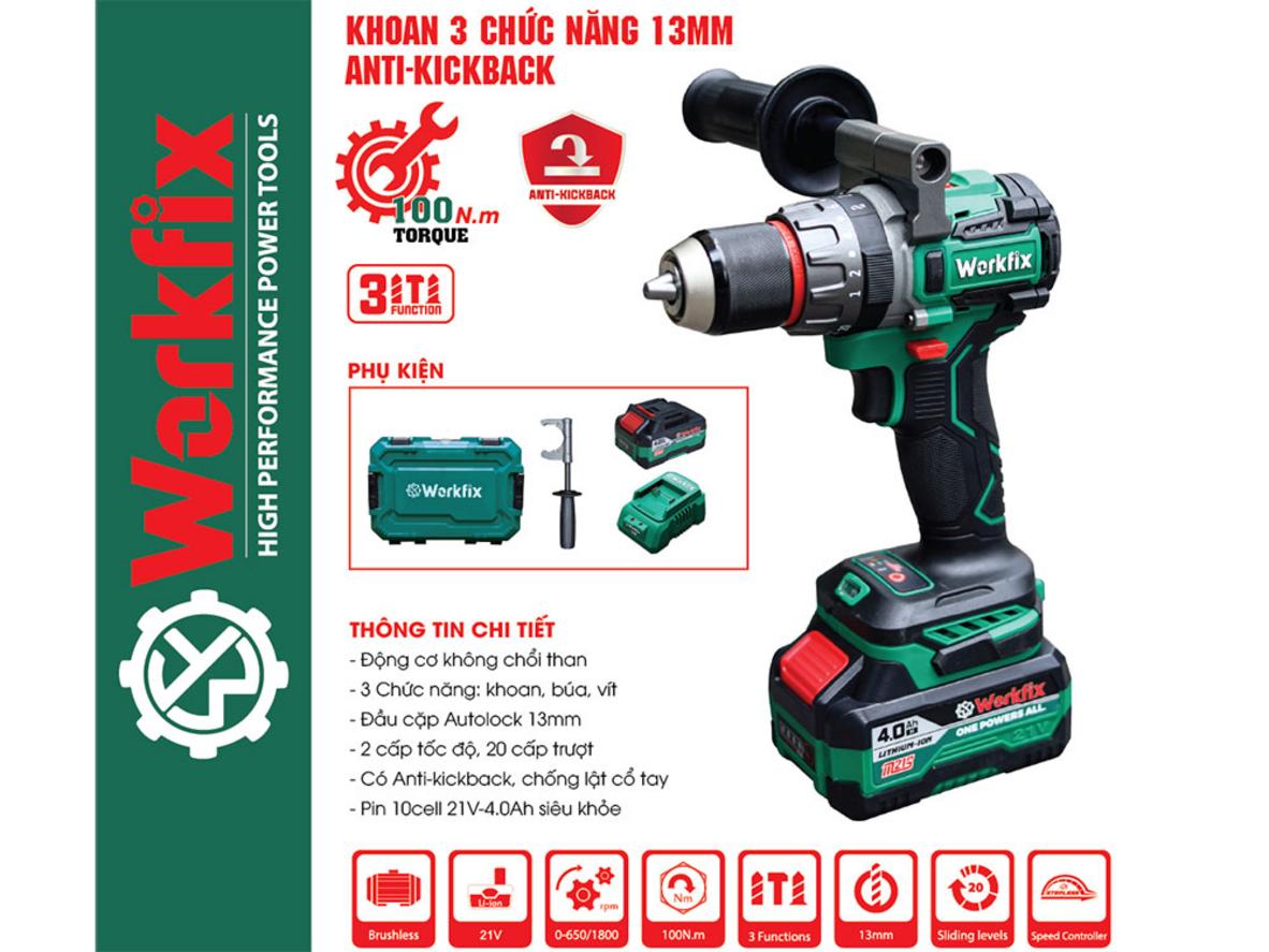 Quyền lợi khi mua Máy khoan pin Workfix WF-ID13100AK tại Siêu Thị Đại Việt