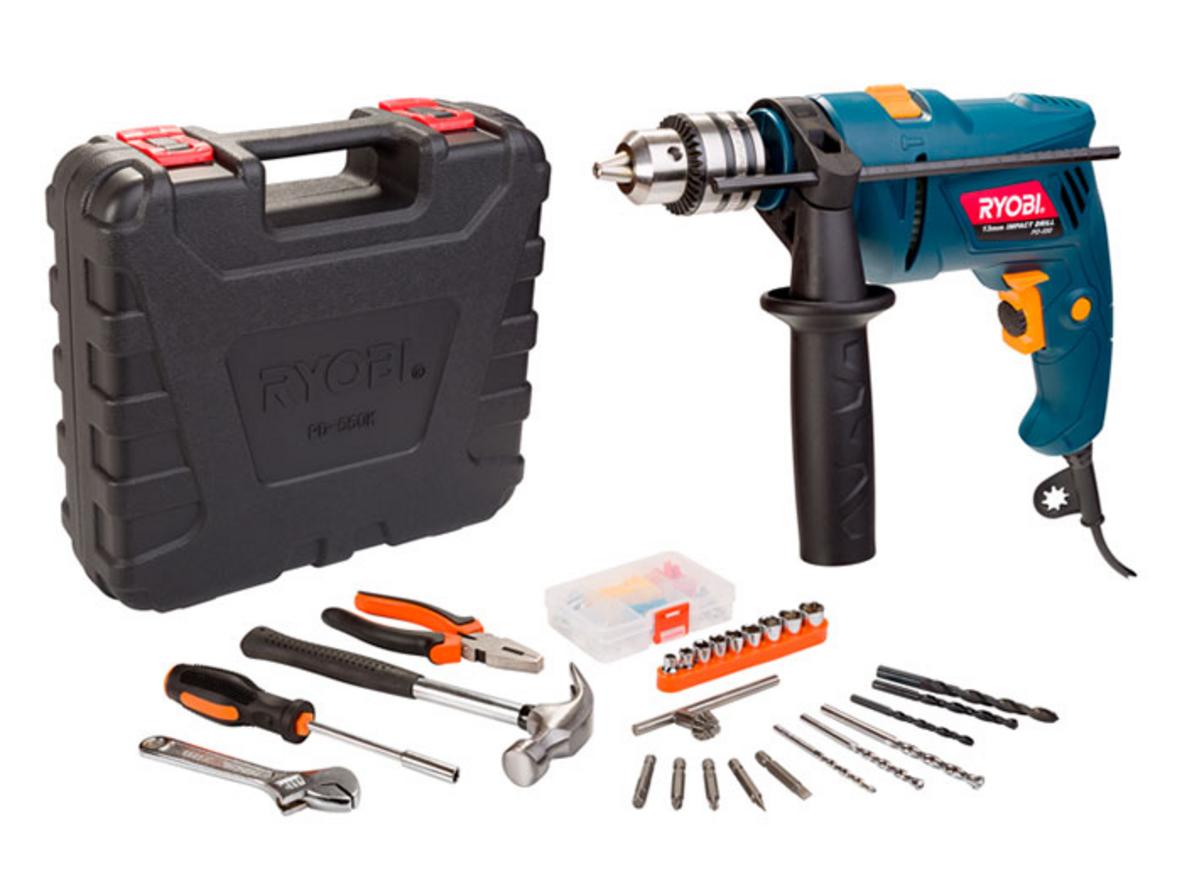 Tổng quan Máy khoan Ryobi PD-550K 550W (bộ set)