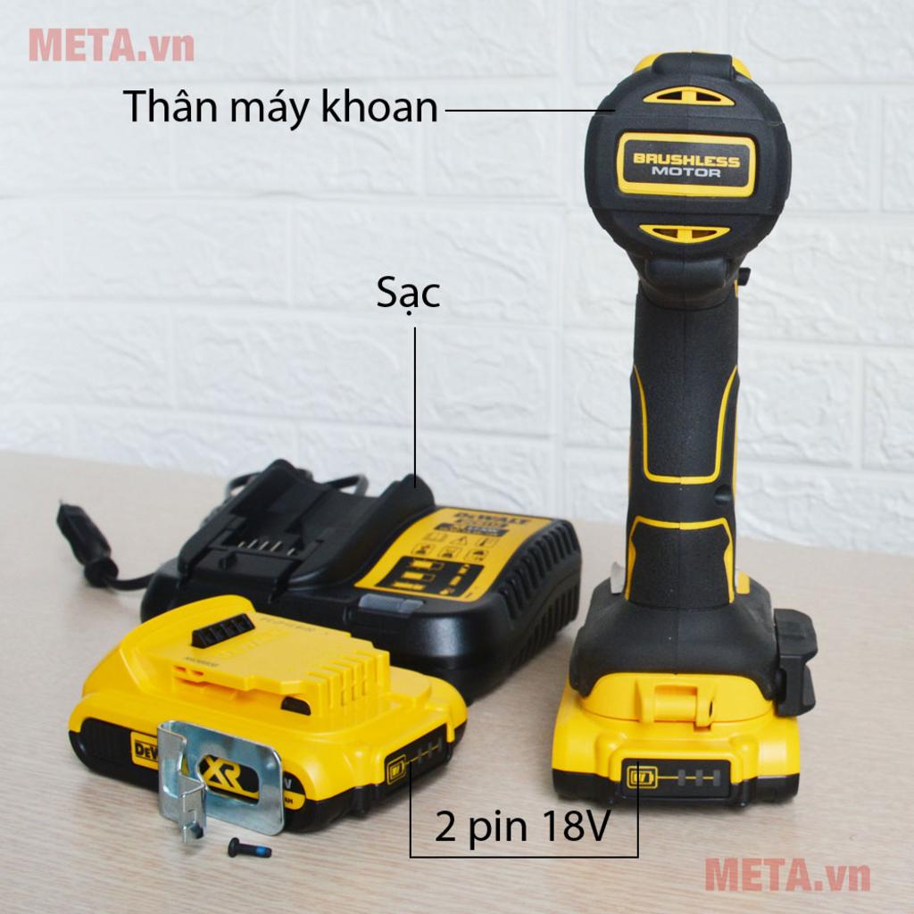 Tổng quan Máy khoan vặn vít dùng pin 18V DeWalt DCD777D2