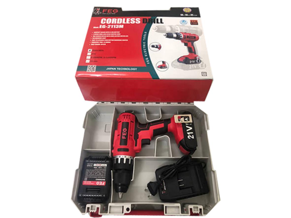 Tổng quan Máy khoan vặn vít dùng pin EG-2113M (21V)