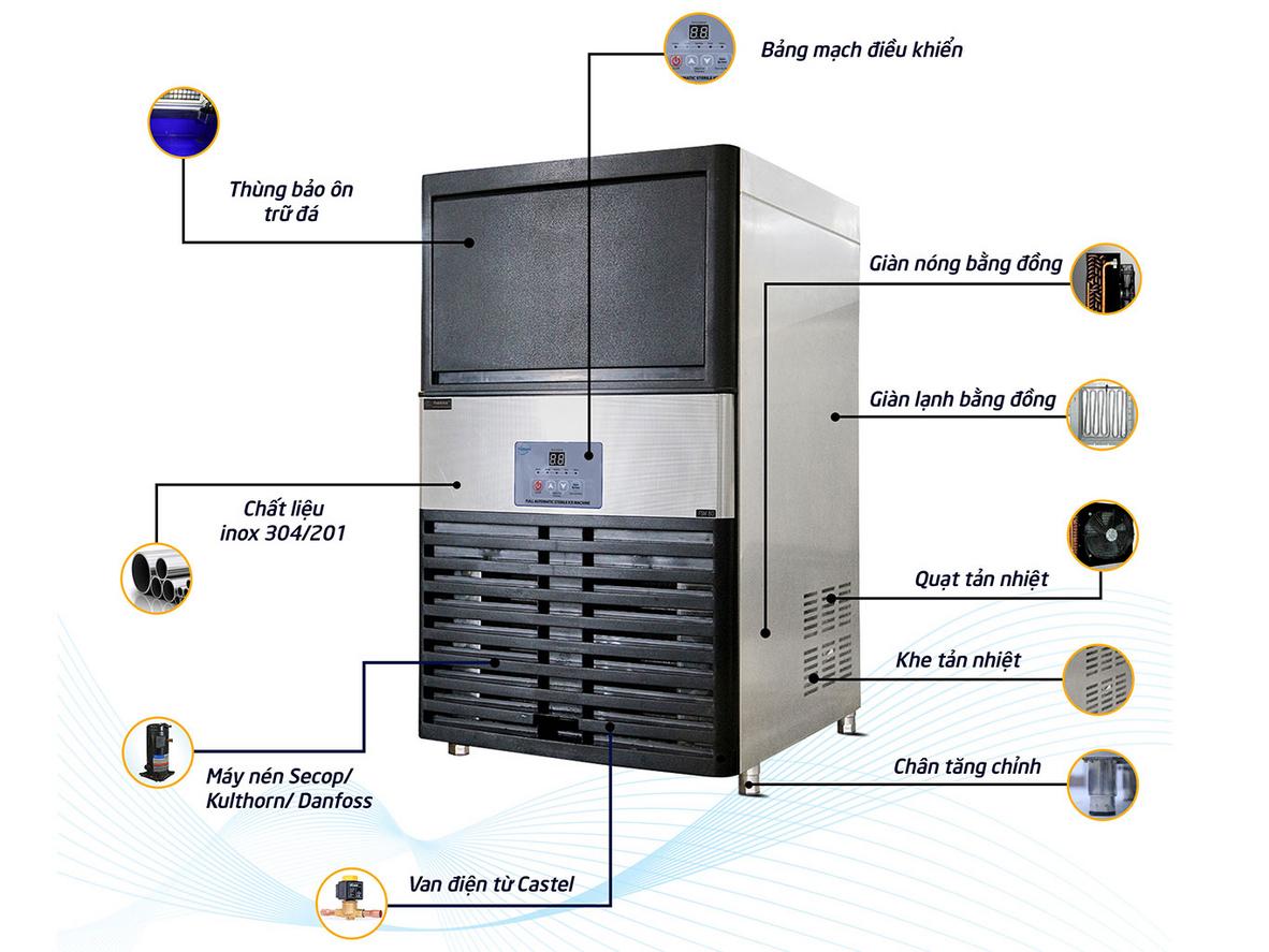 Tổng quan Máy làm đá viên Fushima FSMDL-80 (80kg)