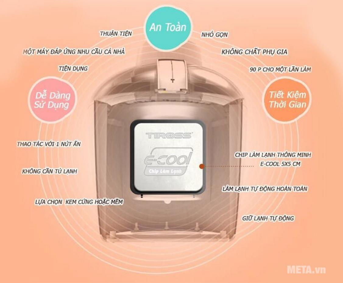 Chip làm lạnh E-COLL — làm lạnh trực tiếp, giữ lạnh đến 6 giờ
