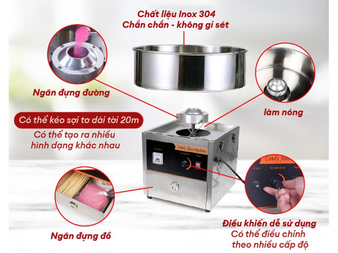 Thân và chậu Inox dễ vệ sinh, bền bỉ