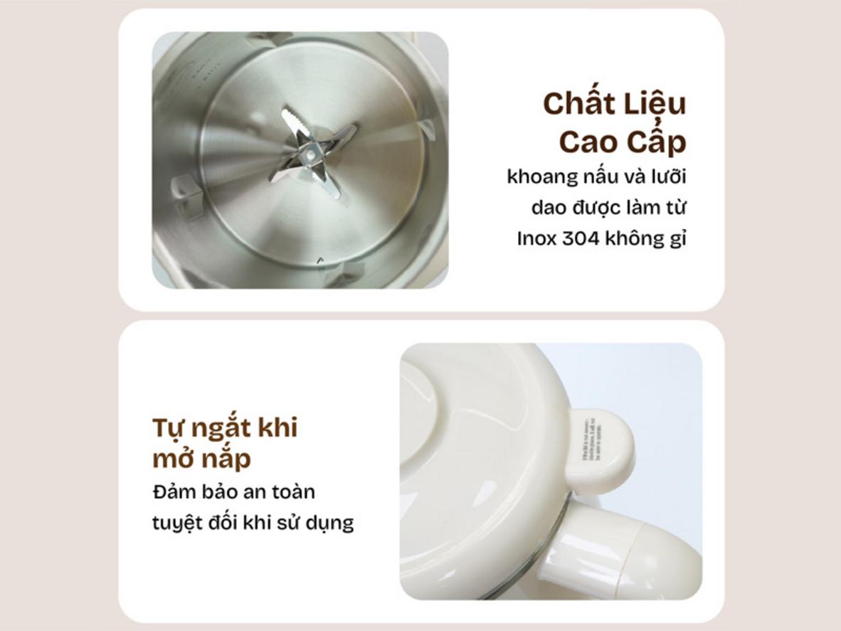 Dung tích 1.2L (xay/nấu) và công suất nấu 800W