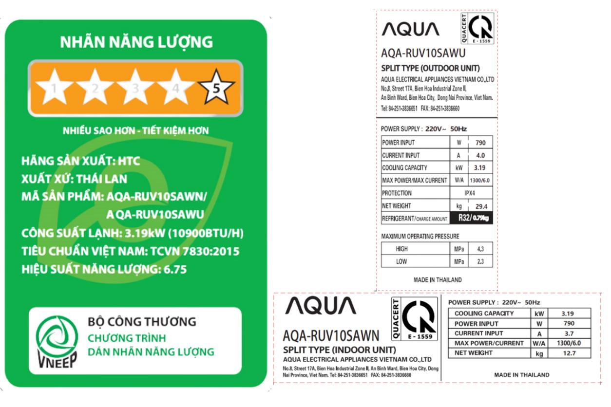Tổng quan Máy lạnh Aqua Inverter 1HP AQA-RUV10SAW