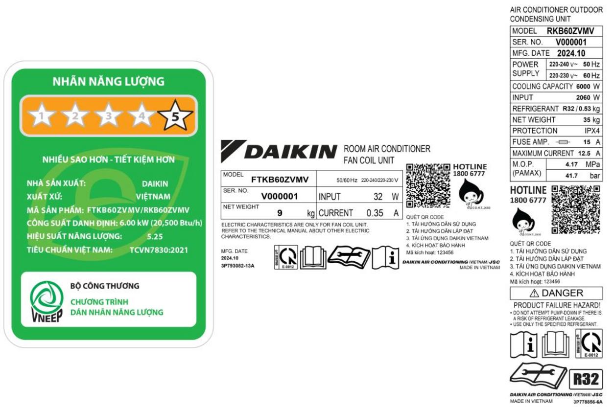 Tổng quan Máy lạnh Daikin Inverter 2.5HP FTKB60ZVMV