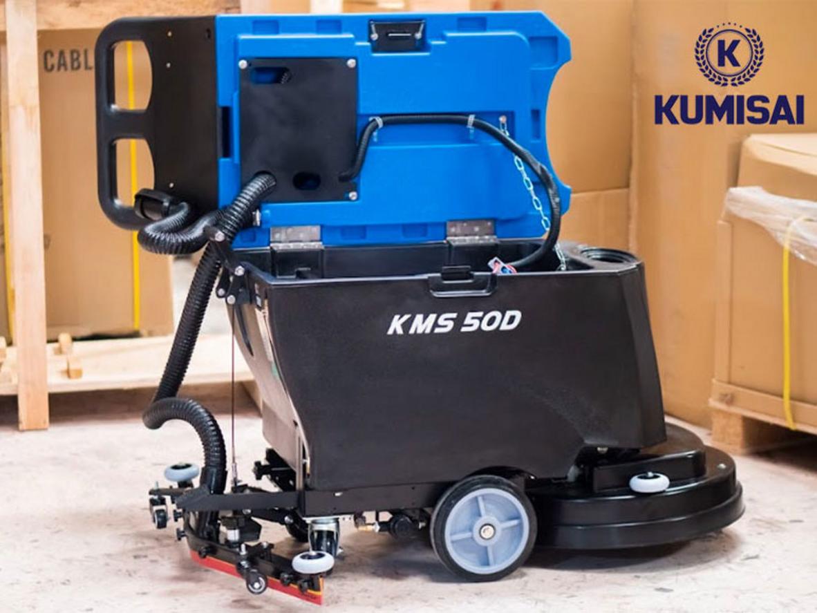 Cận cảnh hệ thống motor chà và motor hút, mô tả luồng hút nước bẩn hiệu quả.