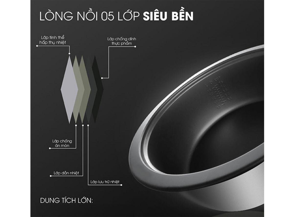 Nắp rời và hệ thoát hơi — giảm tràn, giữ ấm hiệu quả