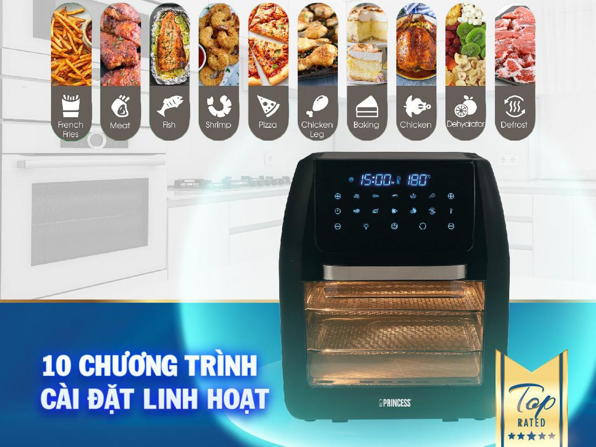Tổng quan Nồi chiên không dầu đa năng Princess 183016 12 lít