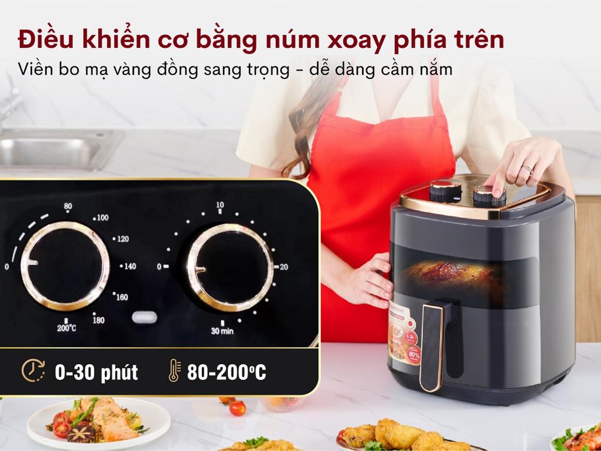 Dung tích 5.5 lít phù hợp cho gia đình