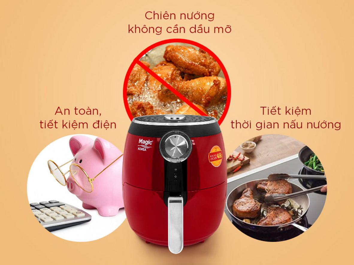Dung tích 4.6 lít — phù hợp gia đình 4–6 người