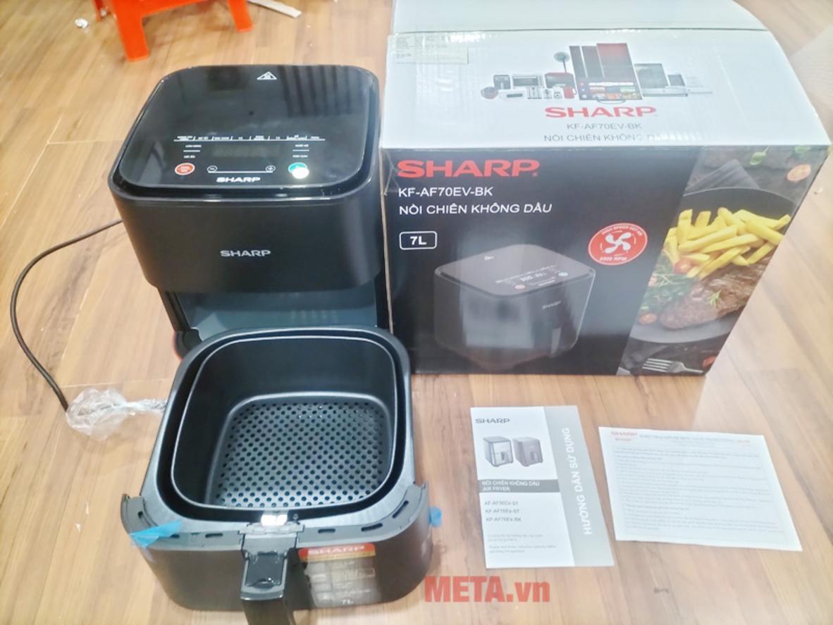 Tổng quan Nồi chiên không dầu Sharp KF-AF70EV-BK (7 lít)