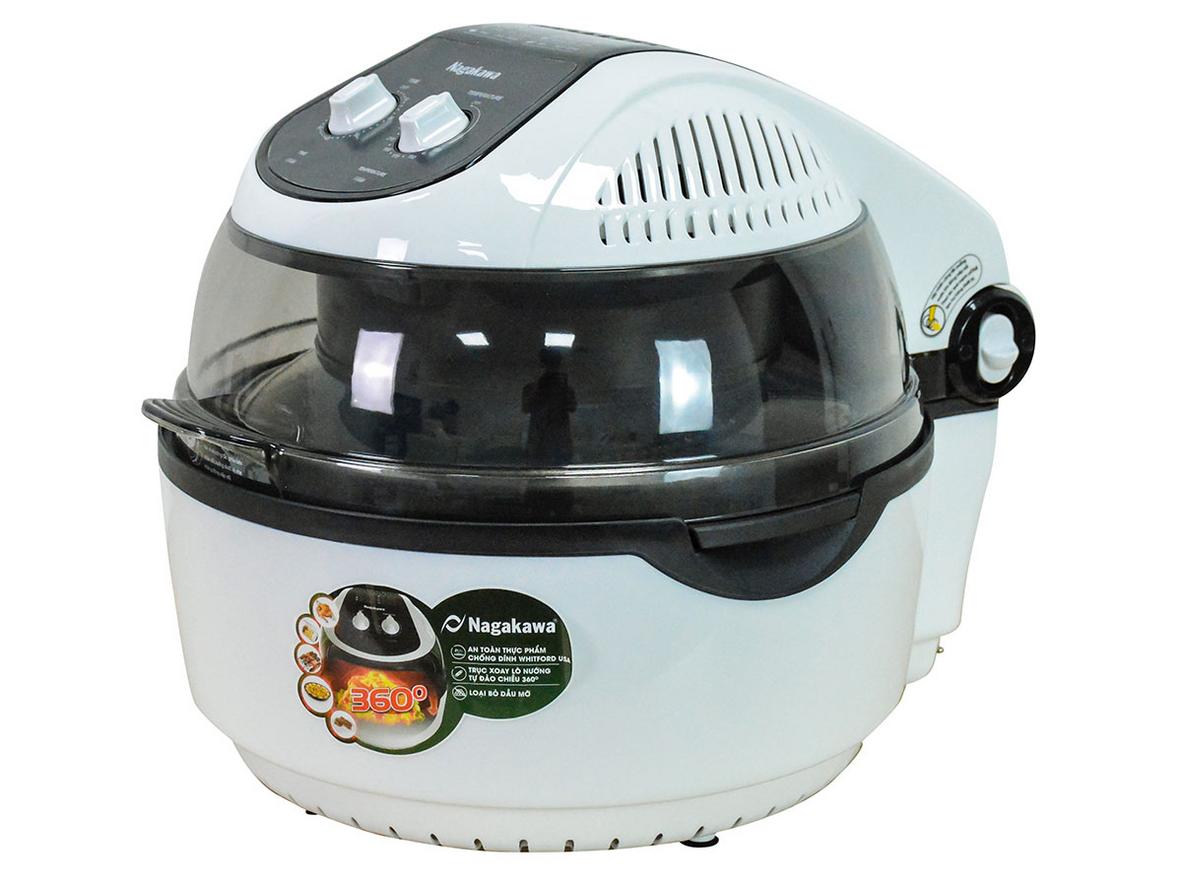Tổng quan Nồi chiên không dầu xoay 360 độ Nagakawa NAG3302 - 9 lít