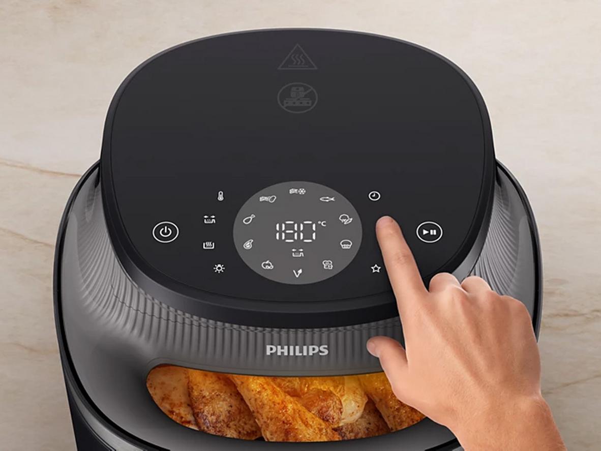 RapidAir Plus: Luồng khí nóng xoáy 360° cho món giòn