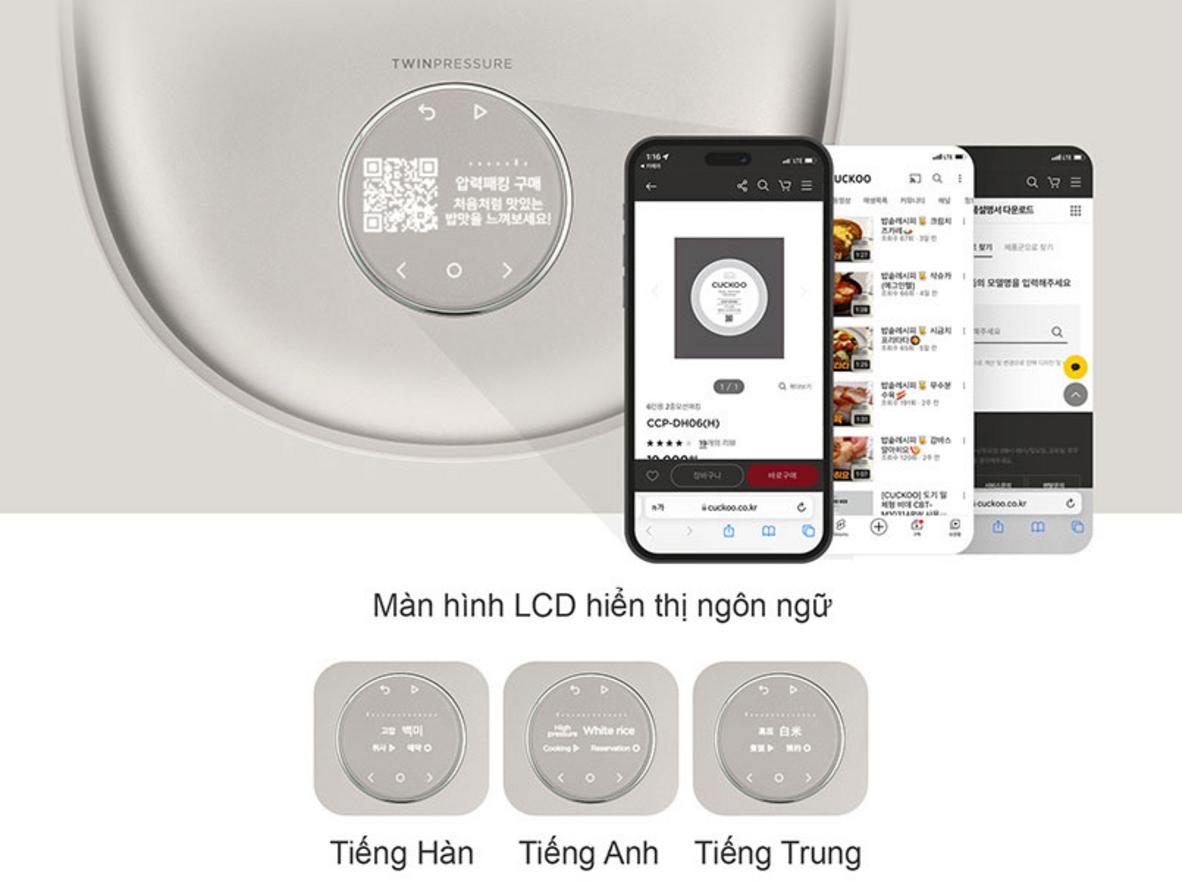 Twin Pressure: áp suất kép giúp nấu nhanh và giữ dinh dưỡng.