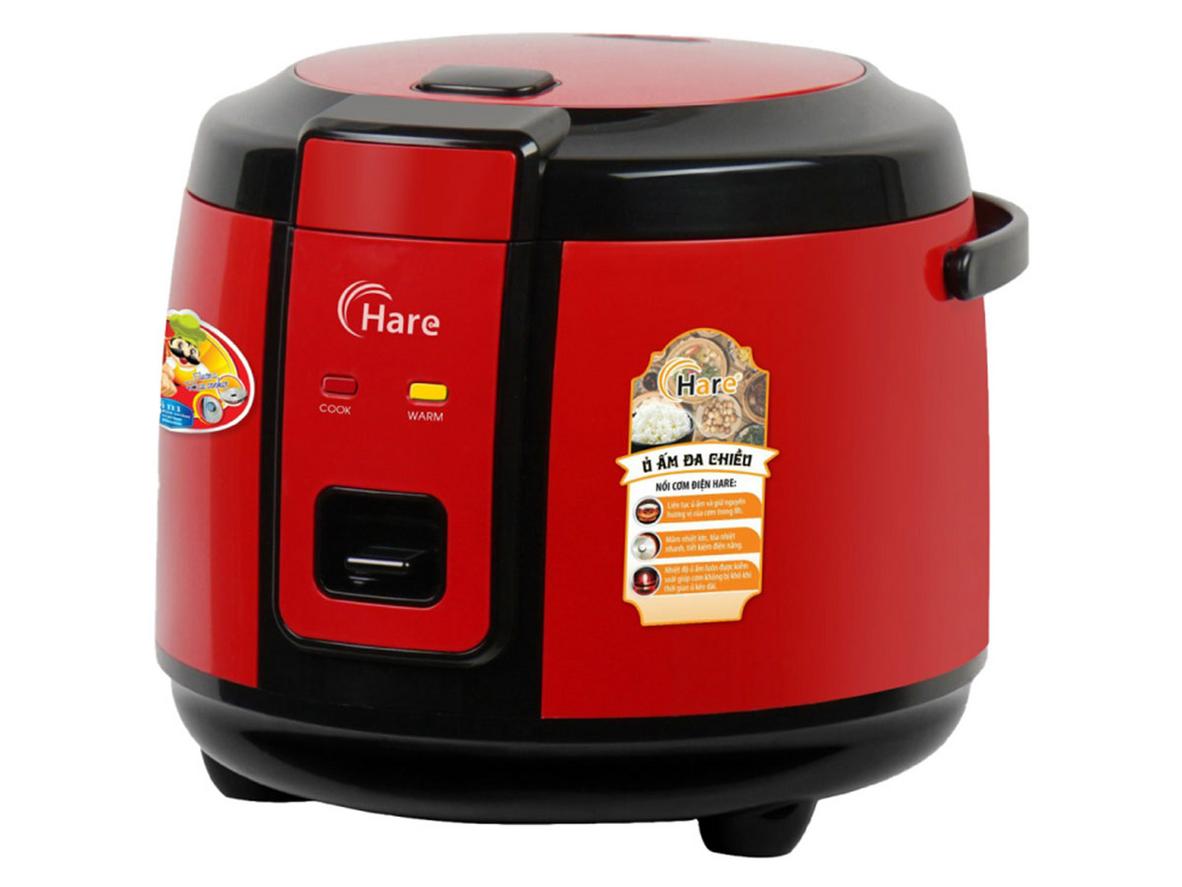 Tổng quan Nồi cơm điện 1.8 lít Hare HR-ER1806A màu đỏ