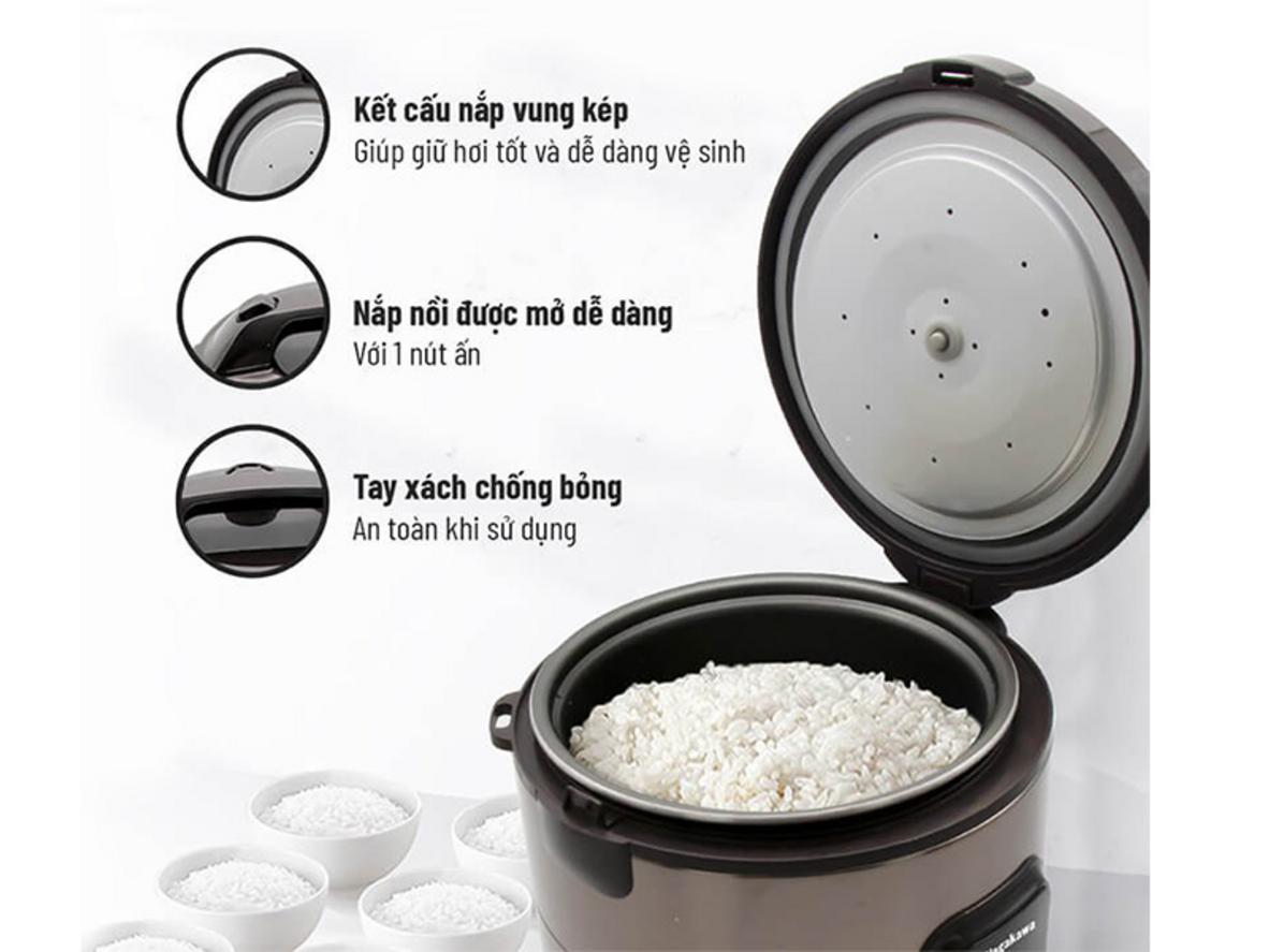 Tổng quan Nồi cơm điện 1.8 lít Nagakawa NAG0133