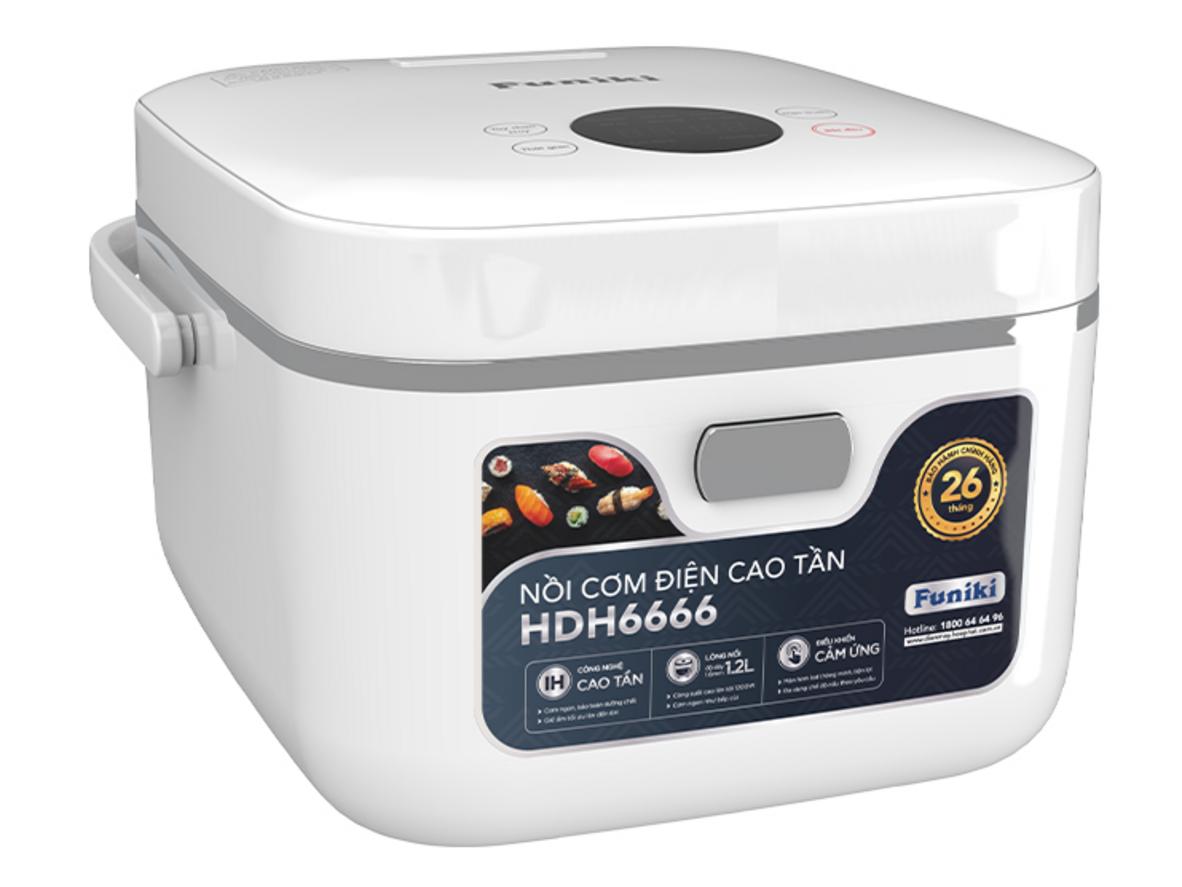 Tổng quan Nồi cơm điện cao tần 1.2 lít Hòa Phát Funiki HDH6666