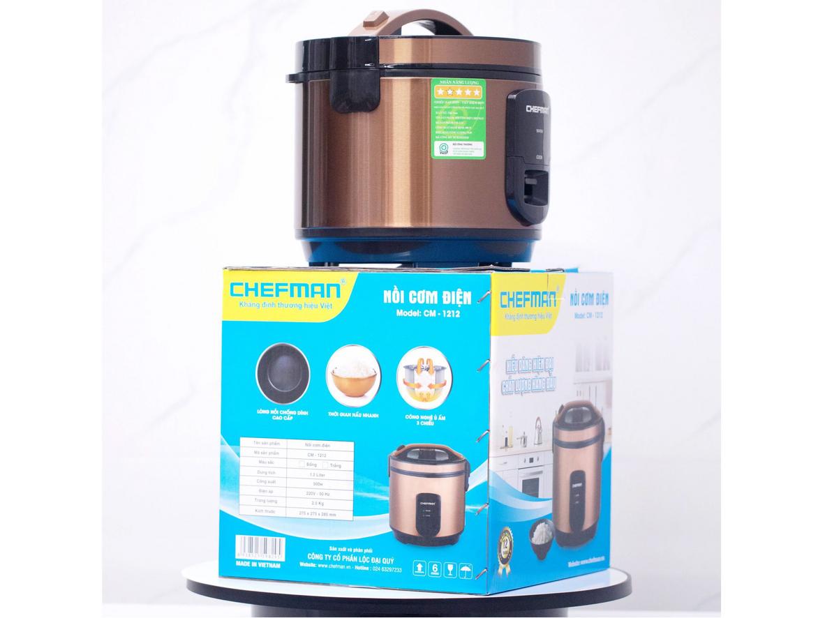 Tổng quan Nồi cơm điện Chefman CM-1212 (1.2 lít)