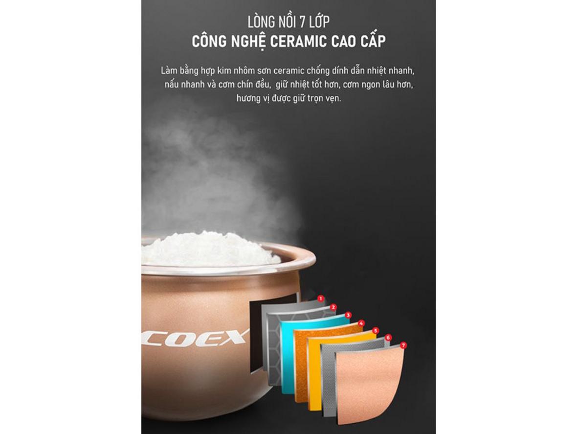 Tổng quan Nồi cơm điện cơ 1.2 lít Coex CR-3414