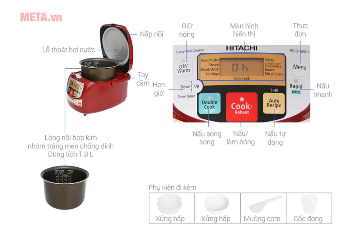 Lòng nồi 3.0mm, 5 lớp, phủ chống dính.