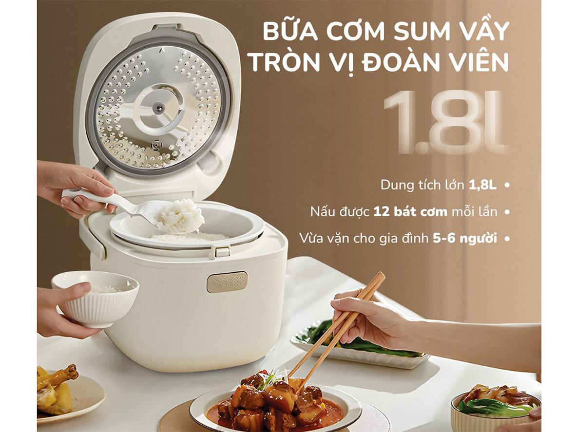 6 chế độ nấu + hẹn giờ 24h