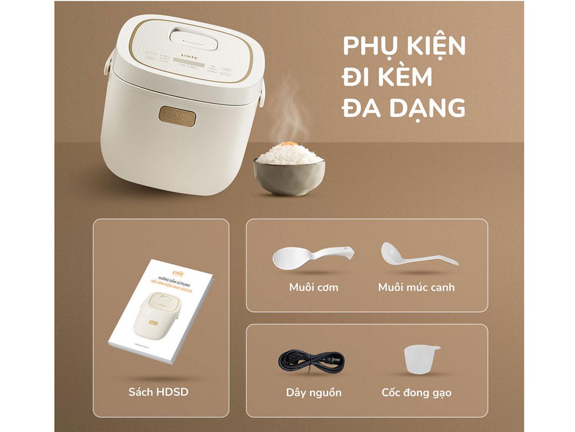 Tổng quan Nồi cơm điện lòng gốm Unie URC818