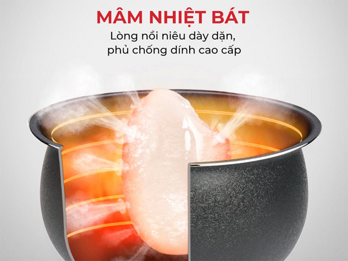 Tổng quan Nồi cơm điện lòng niêu Sato 18B068 1.8 lít