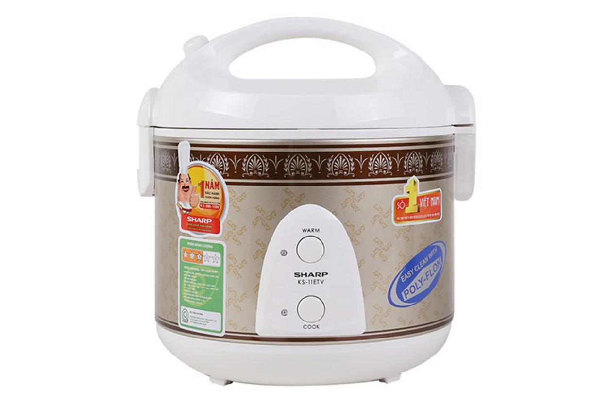 Tổng quan Nồi cơm điện nắp gài Sharp KS-11ETV (RB) 1 lít