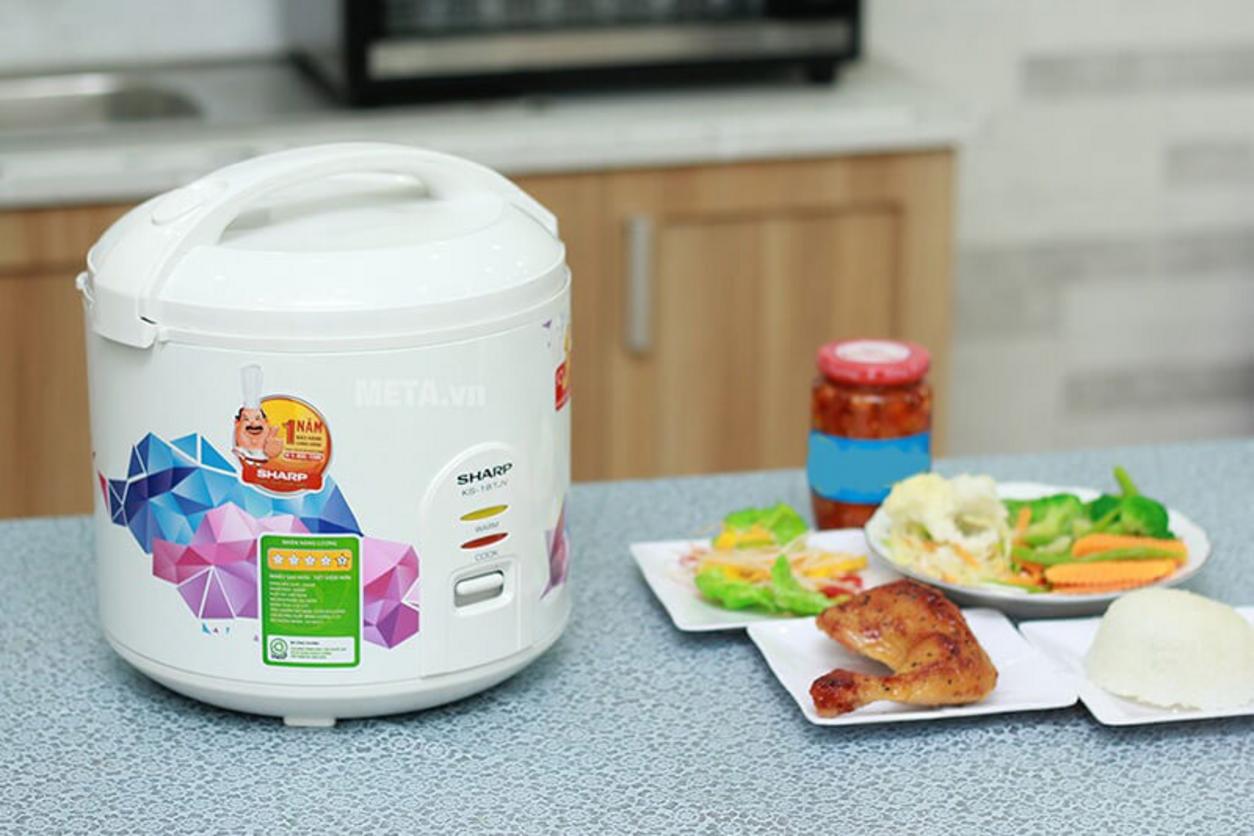 Tổng quan Nồi cơm điện nắp gài Sharp KS-18TJV 1.8 lít