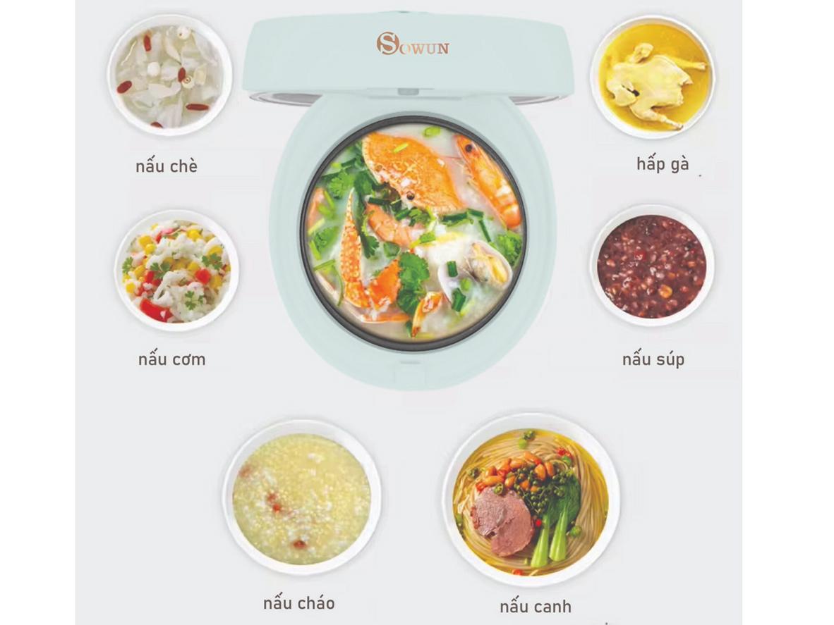 Tổng quan Nồi cơm điện nắp liền mini 0.8 lít Sowun SW 699