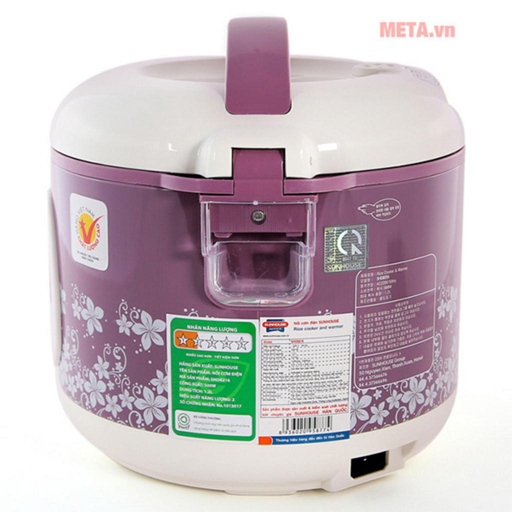 Tổng quan Nồi cơm điện Sunhouse SHD8216 1,2 lít