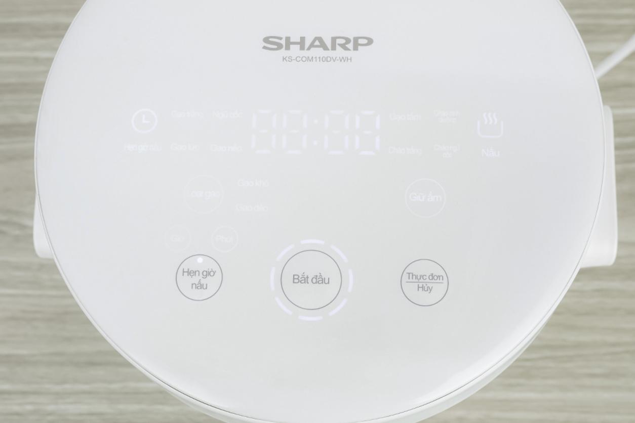 Tổng quan Nồi cơm điện tử Sharp KS-COM110DV-WH 1.1 lít