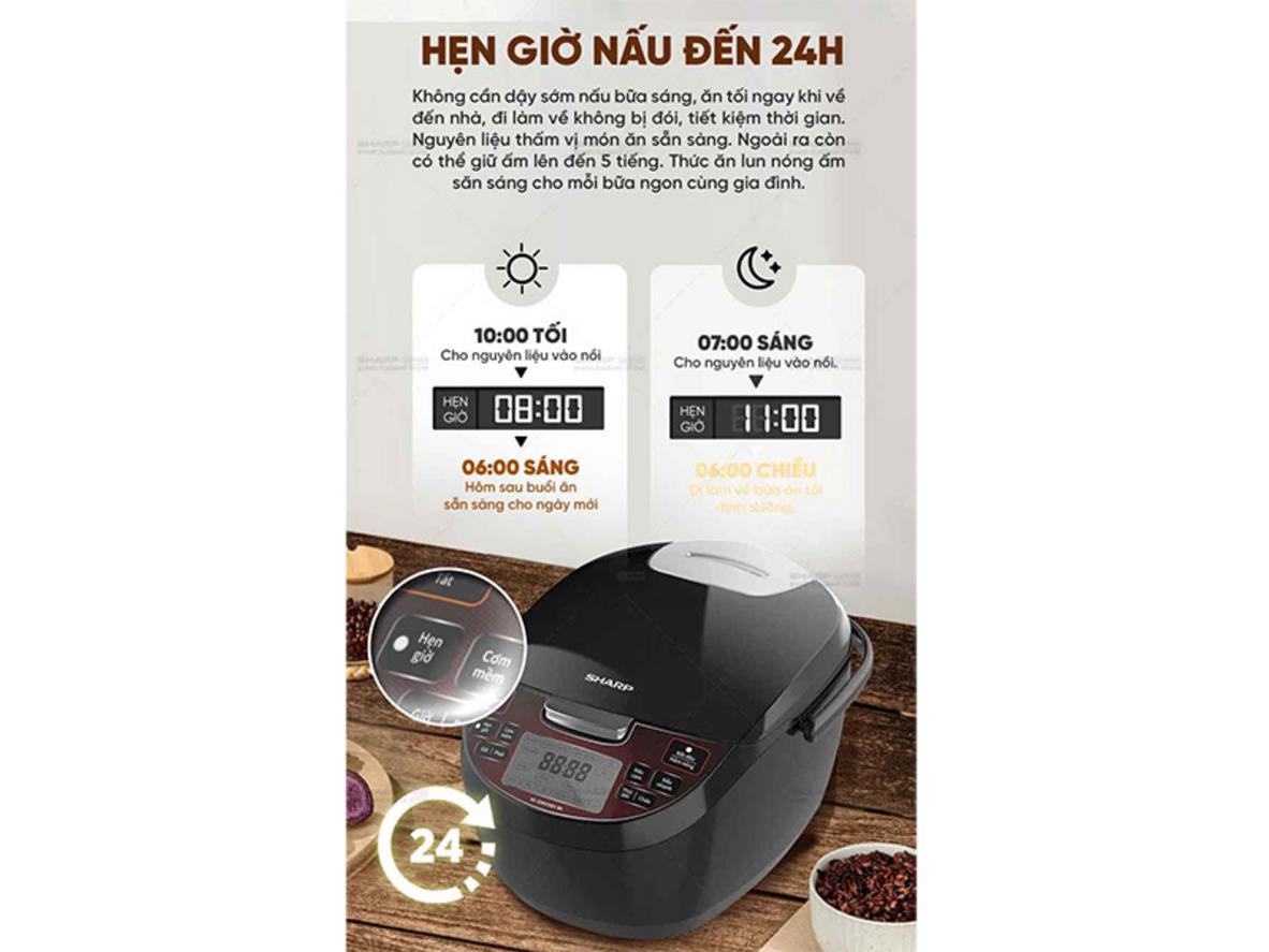 Lòng nồi dày ~2.2 mm, phủ chống dính
