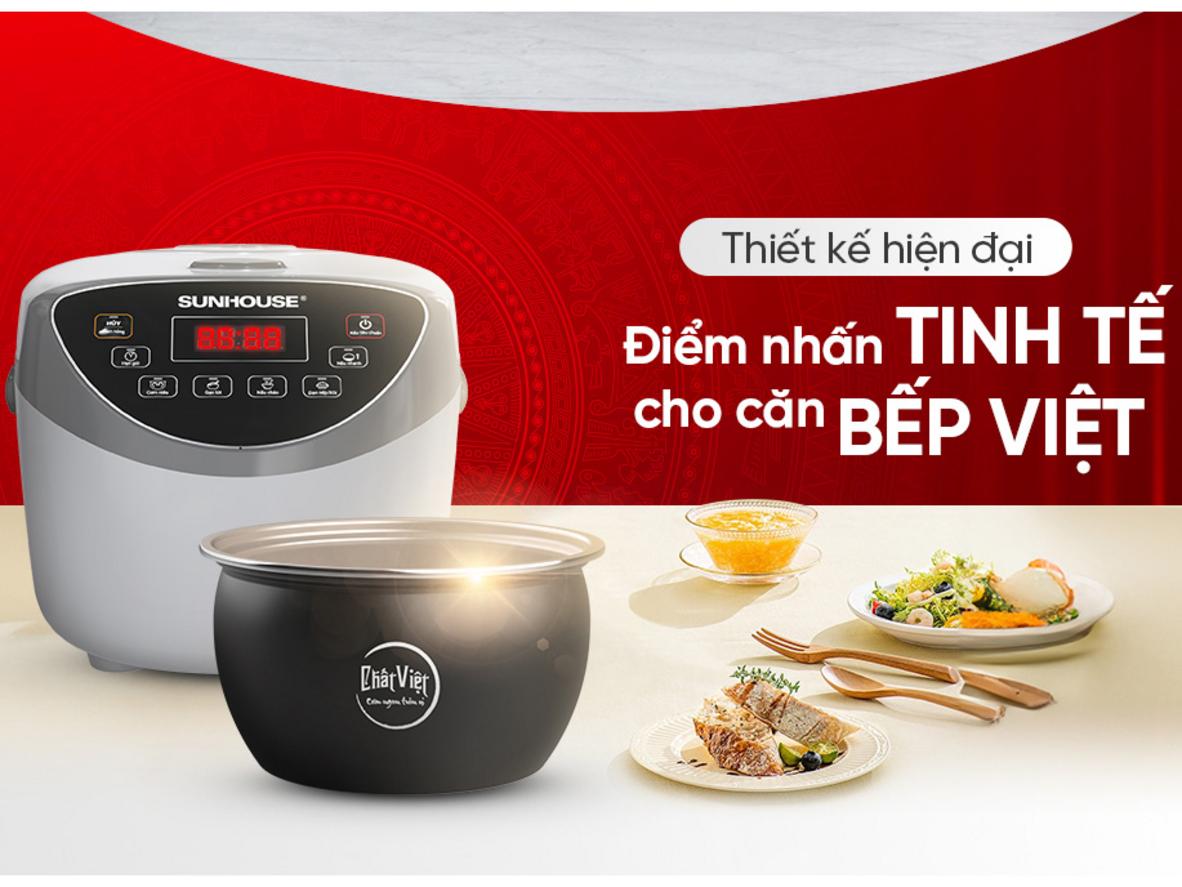 Tổng quan Nồi cơm điện tử Sunhouse SHD8912 - 1.8 lít