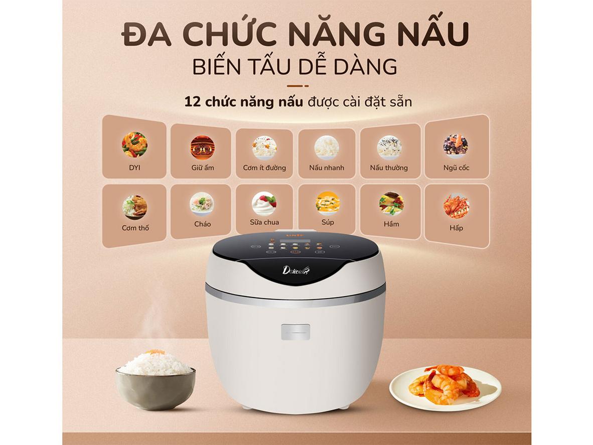 Tổng quan Nồi cơm điện tử Unie URC612 - 1.2 lít