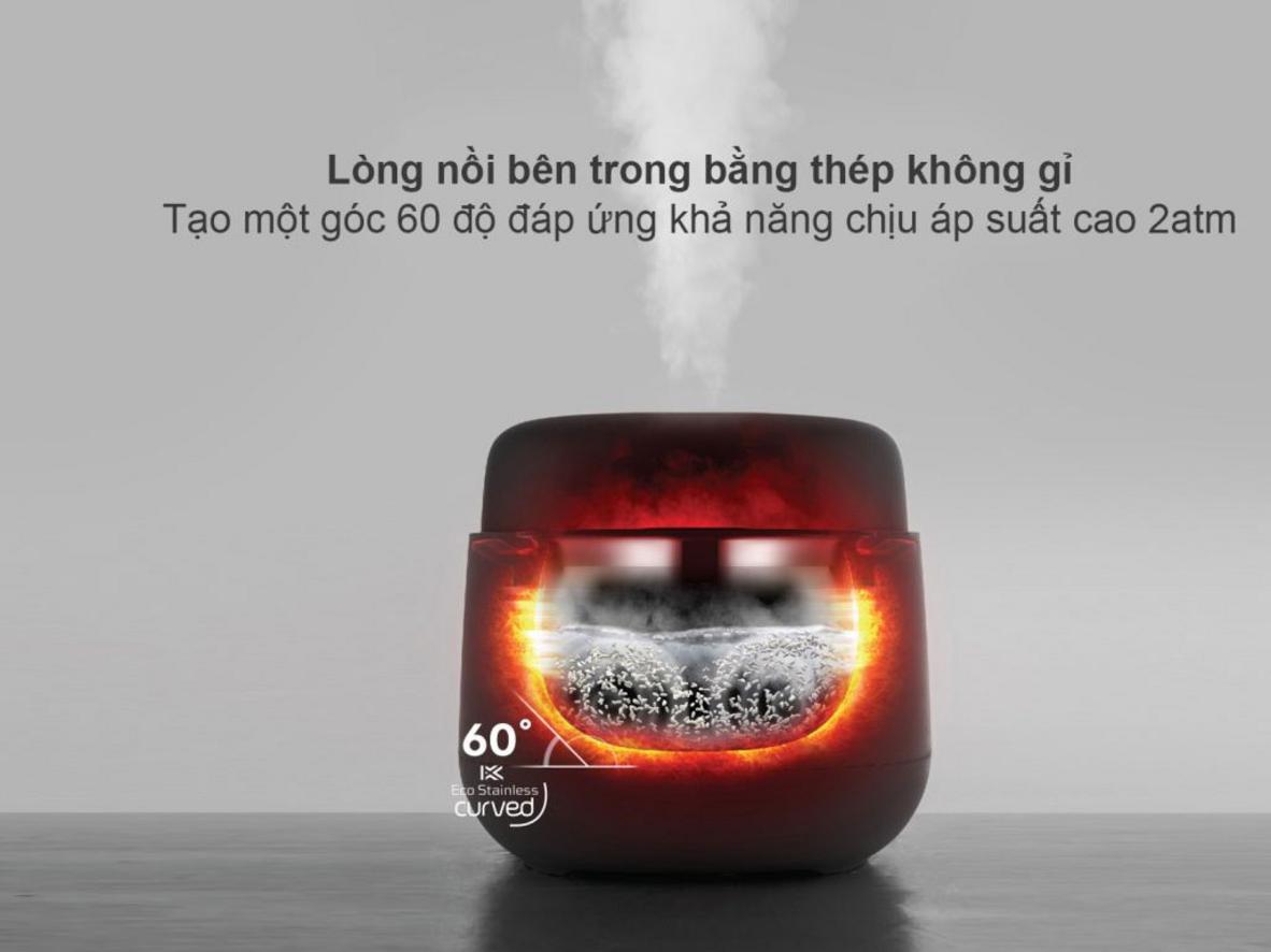 Lòng nồi X-Wall Black chống dính, dễ vệ sinh.