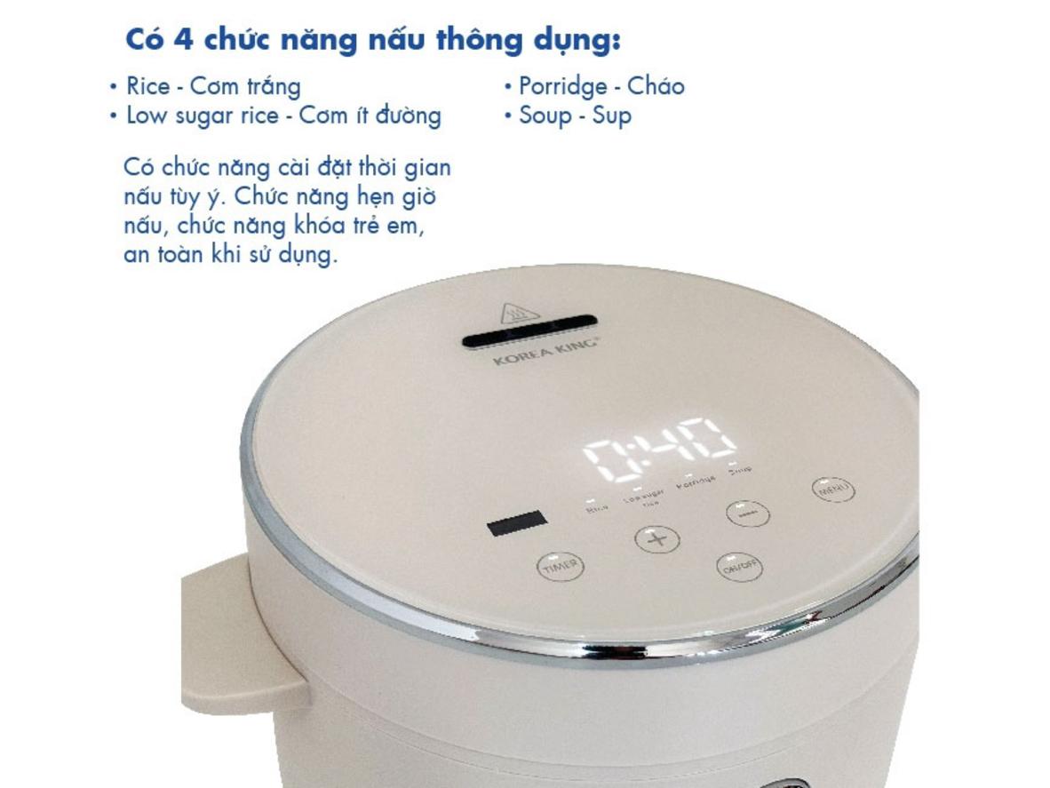 Tổng quan Nồi cơm tách đường Korea King PRC-12SLJT 1.2 lít