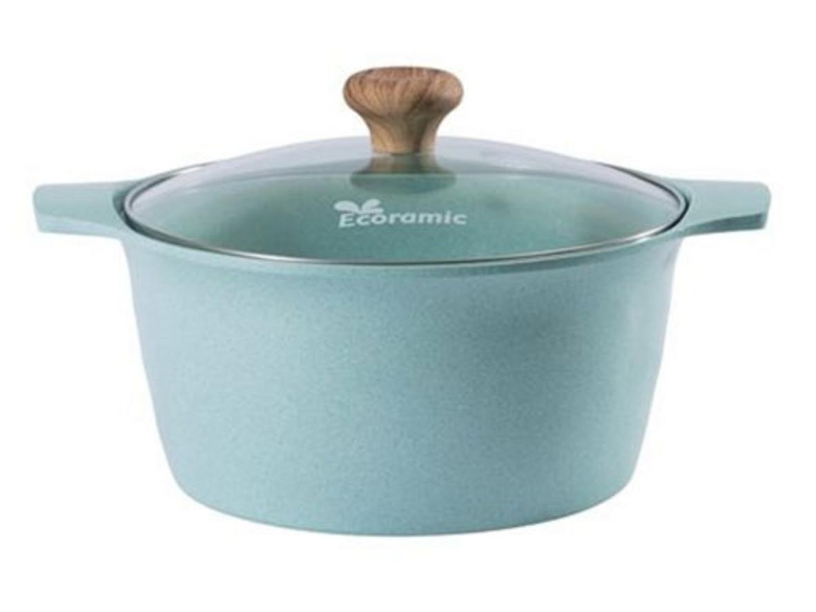 Tổng quan Nồi đúc vân đá đáy từ Ecoramic Platinum EPT-18SP - 18cm