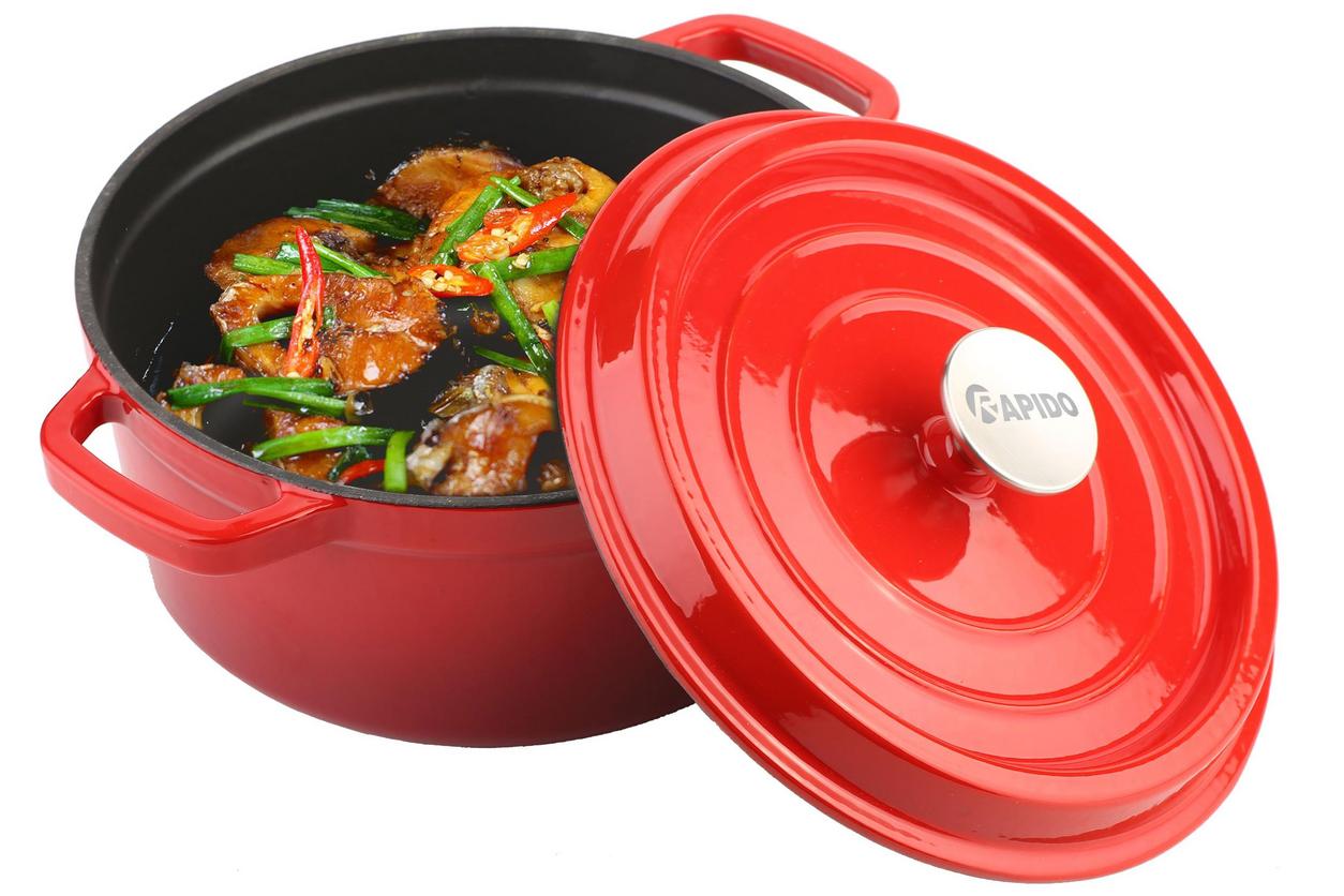 Tổng quan Nồi gang đúc 24cm Rapido RK24-RD