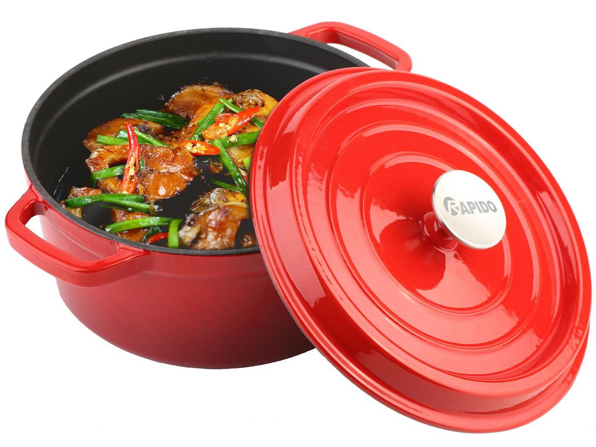 Tổng quan Nồi gang đúc tráng men Rapido RK22-RD (22cm)