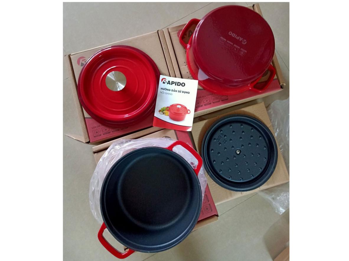 Lòng nồi tráng men Enamel Ceramic, an toàn và dễ vệ sinh