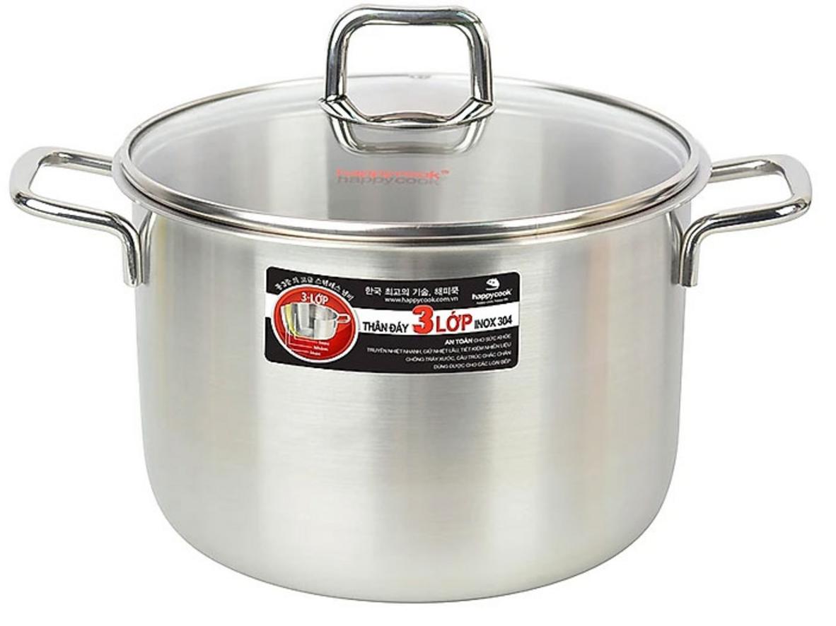 Tổng quan Nồi hầm inox 3 lớp Happy Cook Alvar 26cm SP26-ALVG