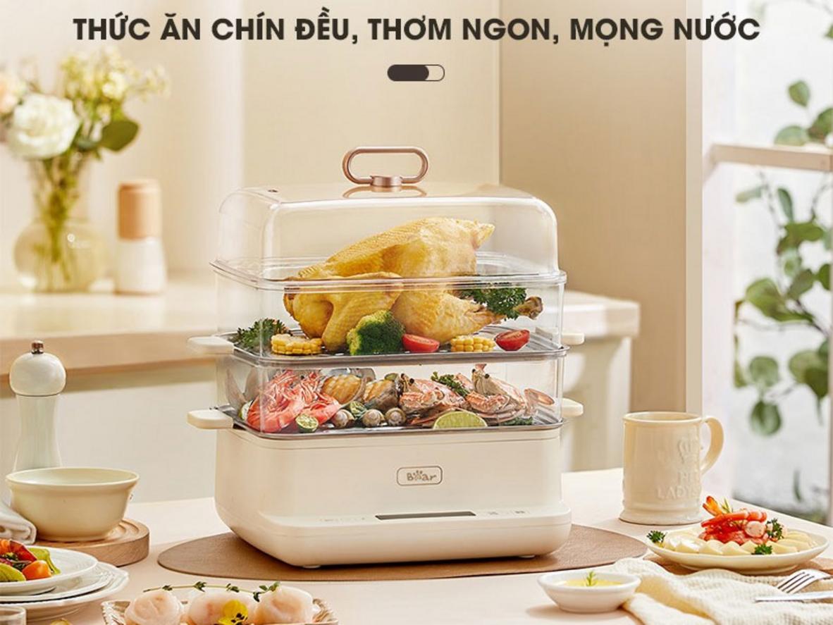 Tổng quan Nồi hấp đa năng 3 tầng Bear SB-NH12L