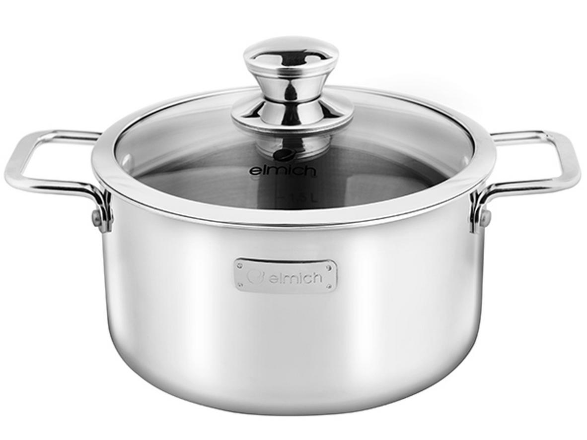Tổng quan Nồi Inox 3 lớp đáy liền Elmich Trimax classic 2408OL size 24cm