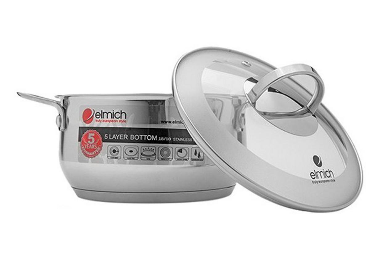 Tổng quan Nồi inox nắp kính Celestine Elmich 2355279 28cm