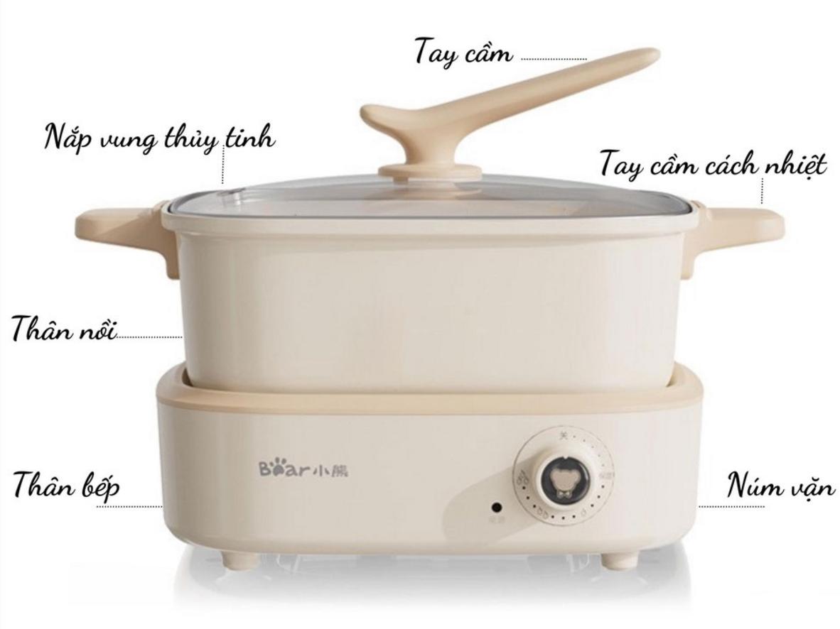 Lòng nồi vân tổ ong — chống dính, dễ lau chùi